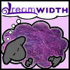 Dreamsheep with purple fiber fleece