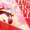 Icon of Utena with her sword saying "Justice for all"
